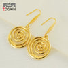 Wholesale Geometric Spiral 316L Stainless Steel Gold Plated Earrings For Women