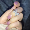 Wholesale Geometric Square Diamond Ring Copper Inlaid Zircon For Women