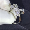 Wholesale Geometric Square Diamond Ring Copper Inlaid Zircon For Women