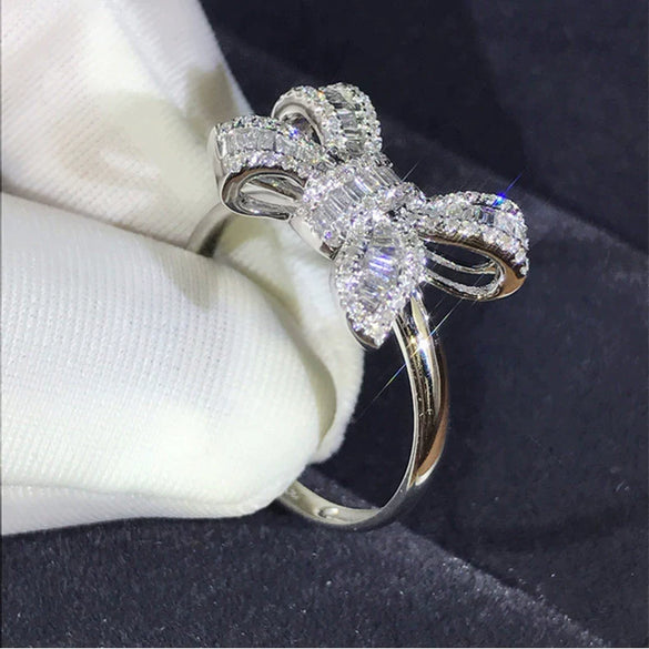 Wholesale Geometric Square Diamond Ring Copper Inlaid Zircon For Women