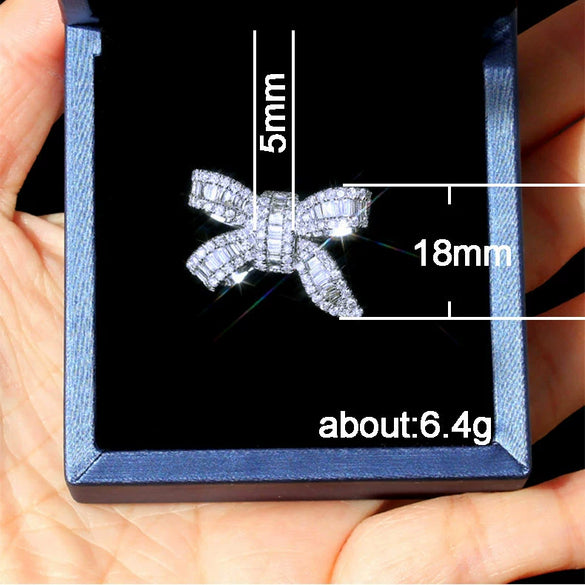 Wholesale Geometric Square Diamond Ring Copper Inlaid Zircon For Women