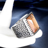 Wholesale Geometric Square Diamond Titanium Steel Handmade Ring For Men And Women