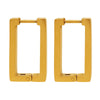 Wholesale Geometric Square Frame Earrings Titanium Steel Goldplated Women's