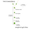 Wholesale Geometric Square Glass Long Tassel Clavicle Necklace 316L Stainless Steel Electroplated Jewelry For Women