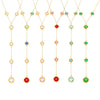 Wholesale Geometric Square Glass Long Tassel Clavicle Necklace 316L Stainless Steel Electroplated Jewelry For Women