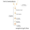 Wholesale Geometric Square Glass Long Tassel Clavicle Necklace 316L Stainless Steel Electroplated Jewelry For Women