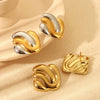 Wholesale Geometric Square 18K Gold Plated Stainless Steel Earrings For Women