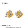 Wholesale Geometric Square 18K Gold Plated Stainless Steel Earrings For Women