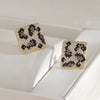 Wholesale Geometric Square Leopard Print Snake Pattern Earrings Copper Goldplated Light Luxury Jewelry