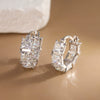 Wholesale Geometric Square Moissanite 925 Silver Electroplated Hoop Earrings For Women
