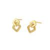 Wholesale Geometric Square S925 Silver Electroplated Ear Studs For Women