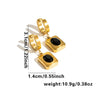 Wholesale Geometric Square Stainless Steel Earrings Electroplated For Women And Men