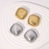 Wholesale Geometric Square Stainless Steel Earrings For Women With Electroplating Design