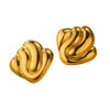 Wholesale Geometric Square Stainless Steel 18K Gold Plated Women's Earrings