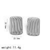 Wholesale Geometric Square Striped Stainless Steel Electroplated Earrings For Women