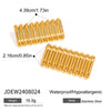 Wholesale Geometric Square Titanium Steel Earrings With Wave Pattern And Electroplating