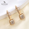 Wholesale Geometric Square Zircon Earrings Light Luxury Style Electroplating For Women