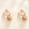 Wholesale Geometric Square Zircon Earrings Light Luxury Style Electroplating For Women