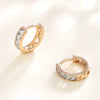 Wholesale Geometric Square Zircon Electroplated Earrings For Women