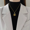 Wholesale Geometric Stainless Steel And Copper Diamond Necklace For Unisex