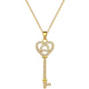 Wholesale Geometric Stainless Steel And Copper Diamond Necklace For Unisex