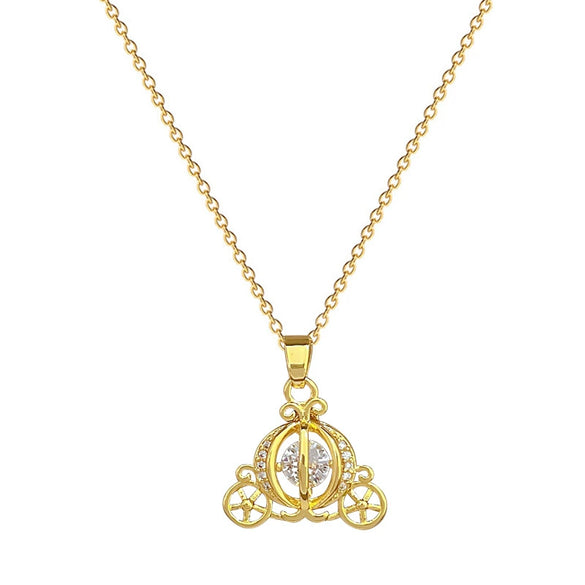 Wholesale Geometric Stainless Steel And Copper Full Diamond Necklace For Unisex