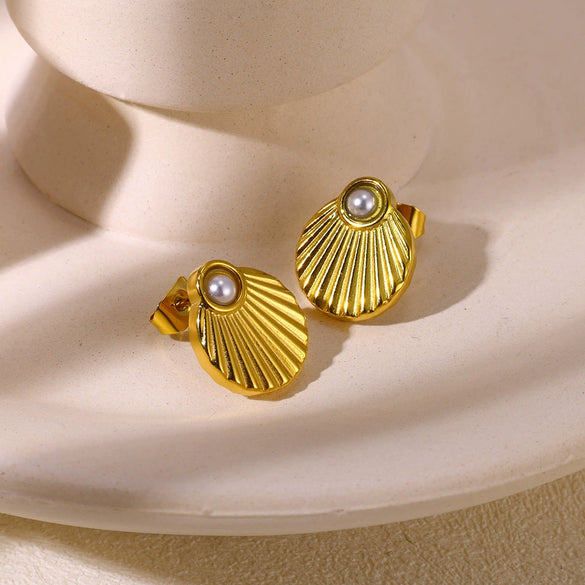 Wholesale Geometric Stainless Steel And Gold Electroplated Rectangular Earrings Jewelry For Women