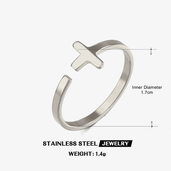 Wholesale Geometric Stainless Steel And Resin Electroplated Open Ring For Women