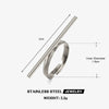 Wholesale Geometric Stainless Steel And Resin Electroplated Opening Adjustable Line Ring For Women