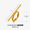 Wholesale Geometric Stainless Steel And Resin Electroplated Opening Adjustable Line Ring For Women