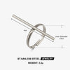 Wholesale Geometric Stainless Steel And Resin Electroplated Opening Adjustable Line Ring For Women
