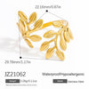Wholesale Geometric Stainless Steel And Titanium Steel Electroplated 18K Gold Women's Ring