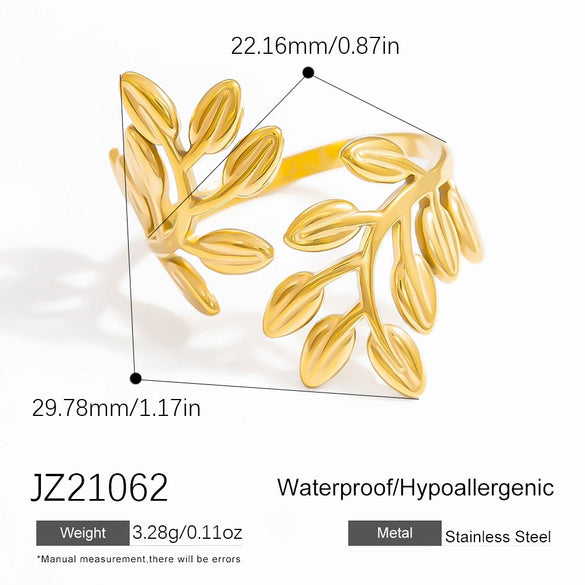 Wholesale Geometric Stainless Steel And Titanium Steel Electroplated 18K Gold Women's Ring
