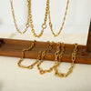 Wholesale Geometric Stainless Steel And Titanium Steel Gold Plated Necklace For Women