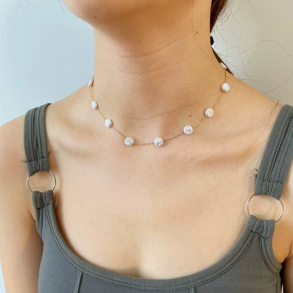 Wholesale Geometric Stainless Steel And Titanium Steel 18K Goldplated Necklace For Women
