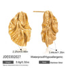 Wholesale Geometric Stainless Steel And Titanium Steel Vacuum Real Gold Plated Earrings For Women