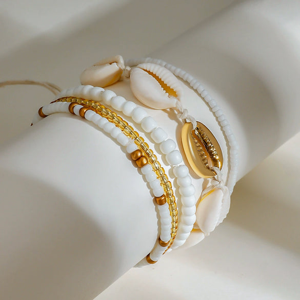 Wholesale Geometric Stainless Steel Anklets With 18K Gold Electroplating Quiet Design Ins Style Minimalist For Women