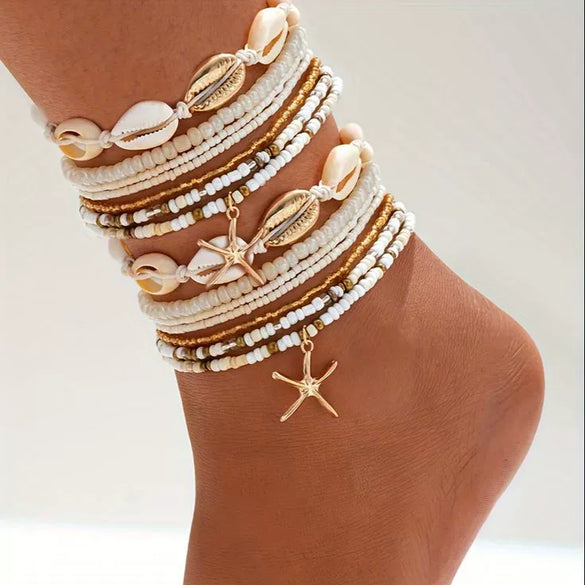 Wholesale Geometric Stainless Steel Anklets With 18K Gold Electroplating Quiet Design Ins Style Minimalist For Women