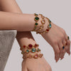 Wholesale Geometric 316L Stainless Steel Czech Glass Fashion Electroplated Women's Bracelet
