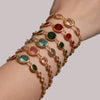Wholesale Geometric 316L Stainless Steel Czech Glass Fashion Electroplated Women's Bracelet