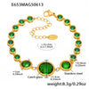 Wholesale Geometric 316L Stainless Steel Czech Glass Fashion Electroplated Women's Bracelet