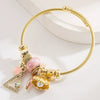 Wholesale Geometric Stainless Steel Diamond Set Bracelet For Unisex