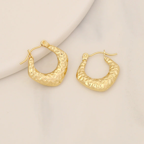 Wholesale Geometric Stainless Steel Earrings With Electroplating For Women Simple And Personalized