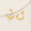 Wholesale Geometric Stainless Steel Earrings With Electroplating For Women Simple And Personalized