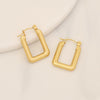 Wholesale Geometric Stainless Steel Earrings With Electroplating For Women Simple And Personalized