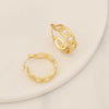 Wholesale Geometric Stainless Steel Earrings With Electroplating For Women Simple And Personalized