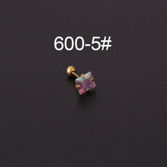 Wholesale Geometric Stainless Steel Earrings With Electroplating Processing