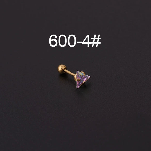 Wholesale Geometric Stainless Steel Earrings With Electroplating Processing