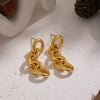 Wholesale Geometric Stainless Steel Earrings With Pvd Furnace Vacuum Real Gold Plating For Women