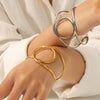 Wholesale Geometric Stainless Steel Electroplated Bracelet For Women Highend Jewelry